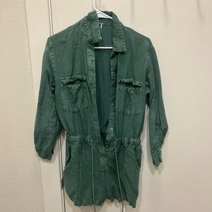 Green Utility Romper